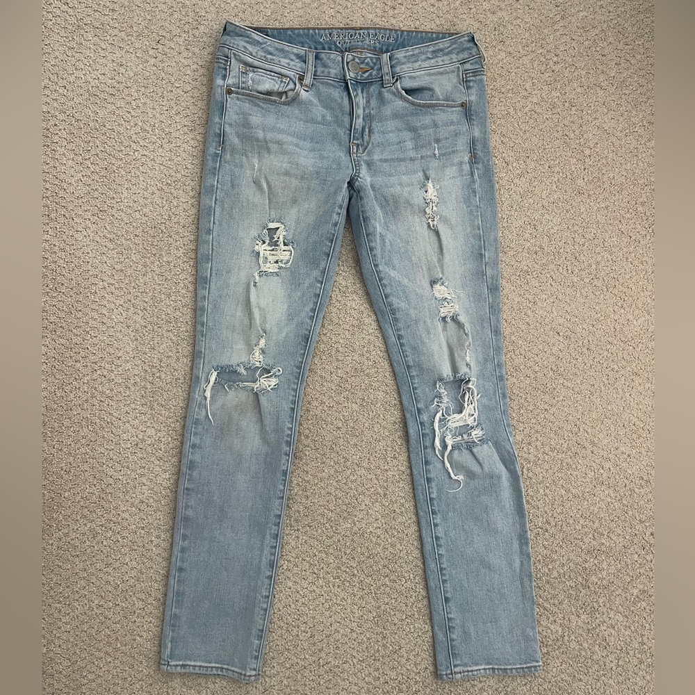 American Eagle skinny ripped jeans